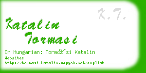 katalin tormasi business card